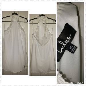 White halter dress